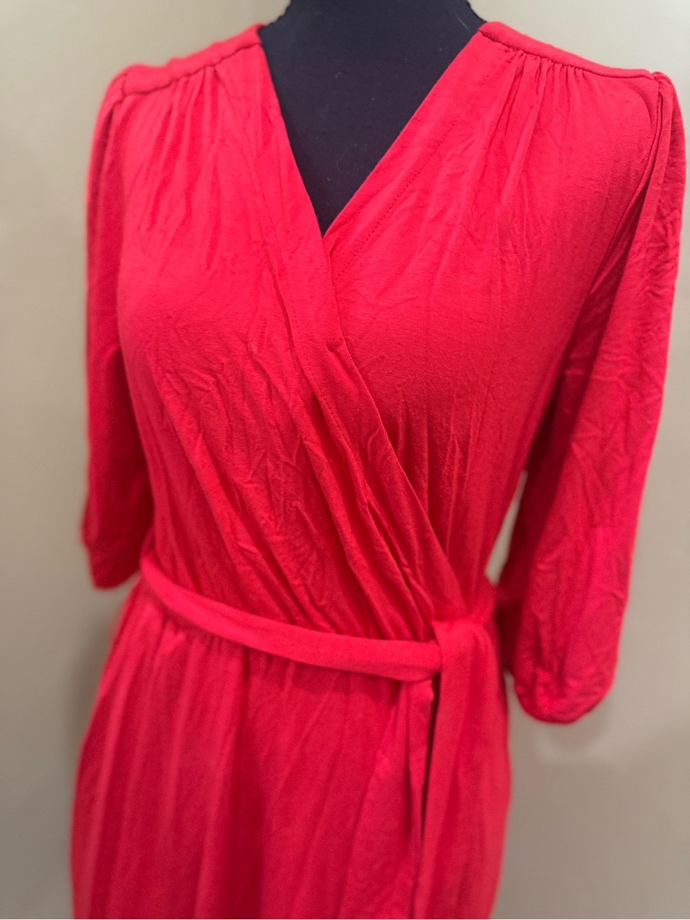 Draper James Red Wrap Dress Robe